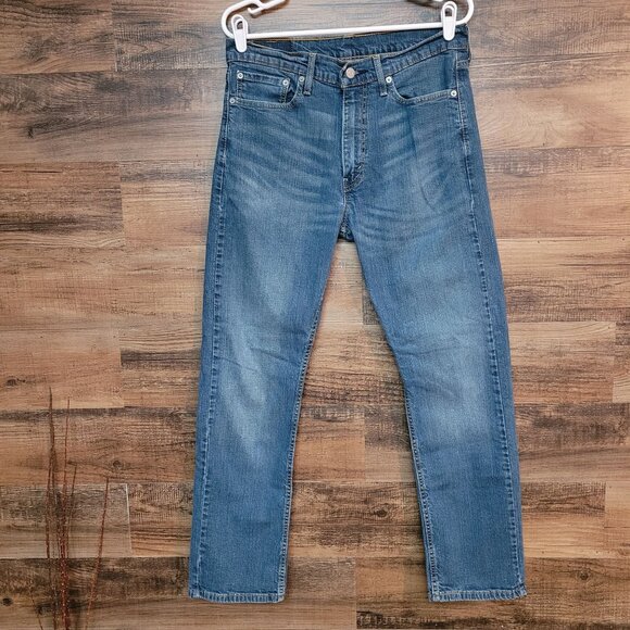 Levi's Jeans 34x30 Measures 32x30 Slim Straight 513 Medium Light Wash Western